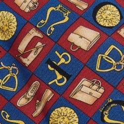 Pre Owned Gucci Multicolor Printed Silk Tie