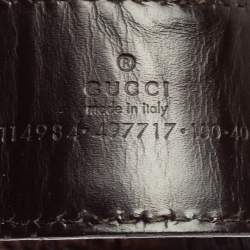 مملوكة مسبقًا حزام غوتشي جلد غوتشيسيما بني داكن بإبزيم G متشابك  100 سم