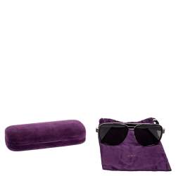 مملوكة مسبقًا نظارة شمسية غوتشي بايلوت GG0448S أسود اللون / رصاصي 