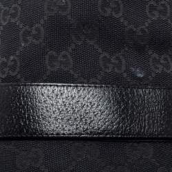 Pre Owned Gucci Black GG Supreme Jacquard Bucket Hat 