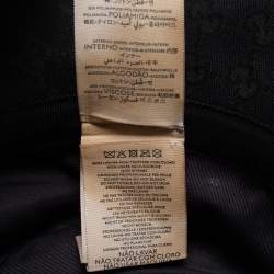 Pre Owned Gucci Black GG Supreme Jacquard Bucket Hat 