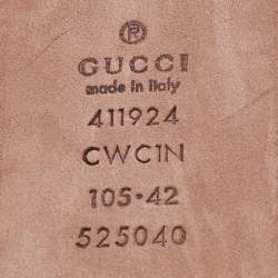 مملوكة مسبقًا Gucci Blue Guccissima Leather Interlocking G Belt 105CM