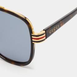 Gucci Dark Brown/Gold GG04448S Square Sunglasses
