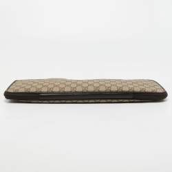 مملوكة مسبقًا Gucci Beige GG Supreme Canvas and Leather Travel Tie Case