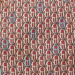 Pre Owned Gucci Burgundy Abstract Print Silk Tie
