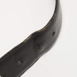 مملوكة مسبقًا Gucci Black Leather D Buckle Belt 100CM