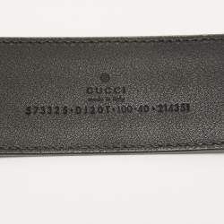 مملوكة مسبقًا Gucci Black Leather D Buckle Belt 100CM