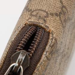 Gucci Beige GG Supreme Canvas Document Portfolio Case