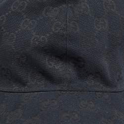 Gucci Black Guccissima Canvas Web Detail Baseball Cap S