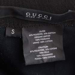 Gucci Black Guccissima Canvas Web Detail Baseball Cap S