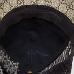 Gucci Beige Kingsnake Print GG Supreme Canvas Baseball Cap M