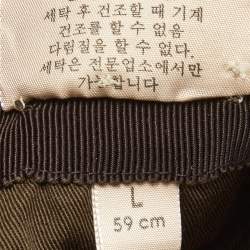 Pre Owned Gucci Beige/Ebony Web Detail Original GG Canvas Baseball Hat L
