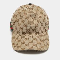 Gucci Black Guccissima Canvas Web Detail Baseball Cap L Gucci