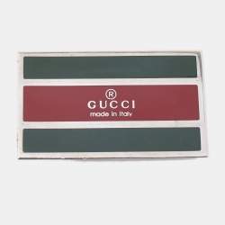 Pre Owned Gucci Silver Tone Web Money Clip