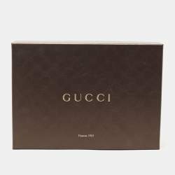 Pre Owned Gucci Black/Green/Red Web Wool & Silk Knit Scarf