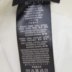 Gucci White Logo Embroidered Cotton Canvas Baseball Cap M
