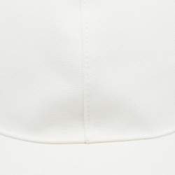 Gucci White Logo Embroidered Cotton Canvas Baseball Cap M