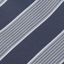 Pre Owned Gucci Navy Blue Diagonal Striped Silk Traditional Tie