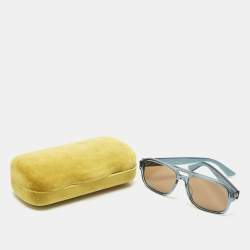 Gucci Blue/Brown GG0925S Rectangle Sunglasses