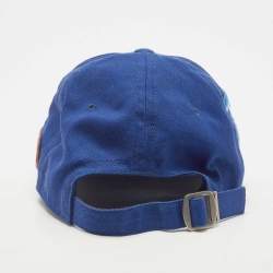 Pre Owned Gucci Blue NY Yankees Bird Embroidered Cotton Baseball Cap 