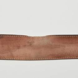 Gucci Guccissima Black Leather Interlocking G Buckle Belt