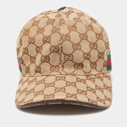 Gucci Original GG Canvas Baseball Hat with Web Beige/Brown in