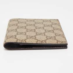 Gucci Beige GG Supreme Canvas Passport Holder