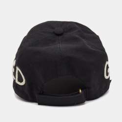 Gucci Black Loved Embroidered Canvas Baseball Cap M