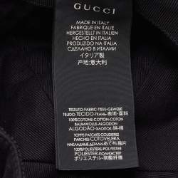Gucci Black Loved Embroidered Canvas Baseball Cap M