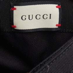 Gucci Black Loved Embroidered Canvas Baseball Cap M