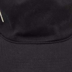 Gucci Black Loved Embroidered Canvas Baseball Cap M