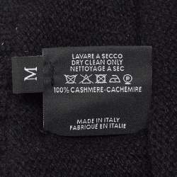 Pre Owned Gucci Black Rib Cashmere Knit Beanie S