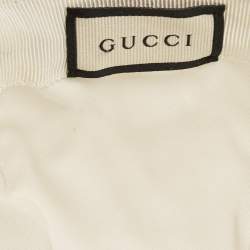 Gucci White GG Embroidered Cotton Baseball Cap Size M