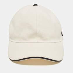 Gucci White GG Embroidered Cotton Baseball Cap Size M