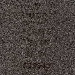 Gucci Dark Brown Leather Interlocking G Buckle Belt 85CM