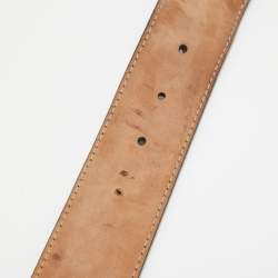 Pre Owned Gucci Purple GG Imprime Canvas Interlocking G Buckle Belt 90CM