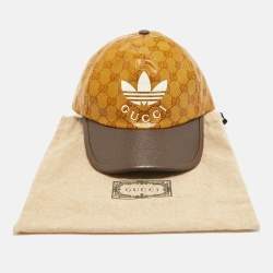 Pre Owned Gucci X Adidas Yellow GG Coated Canvas Baseball Cap XS