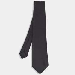 Gucci Black Stripe Silk Tie