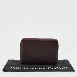 مملوكة مسبقًا Gucci Dark Brown Guccissima Leather Agenda Cover