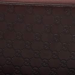 مملوكة مسبقًا Gucci Dark Brown Guccissima Leather Agenda Cover