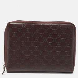 مملوكة مسبقًا Gucci Dark Brown Guccissima Leather Agenda Cover