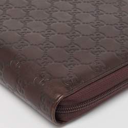 مملوكة مسبقًا Gucci Dark Brown Guccissima Leather Agenda Cover