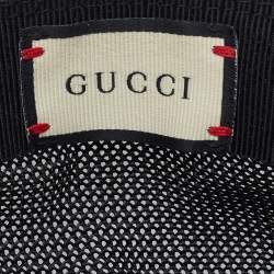 Gucci Beige GG Snake Print Canvas & Mesh Baseball Cap S