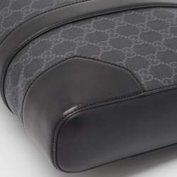 Gucci Black GG Supreme Canvas and Leather Briefcase Bag