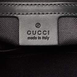 Gucci Black GG Supreme Canvas and Leather Briefcase Bag
