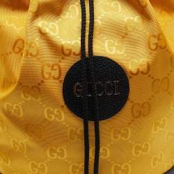 Gucci Yellow GG Nylon Off The Grid Large Drawstring Backpack
