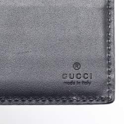 Gucci Black GG Supreme Canvas Snake Bifold Wallet 