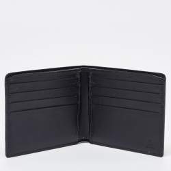 Gucci Black GG Supreme Canvas Snake Bifold Wallet 
