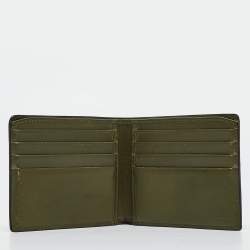 Gucci Green Crocodile Bifold Compact Wallet