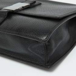Gucci Black Leather Flap Wristlet Pouch